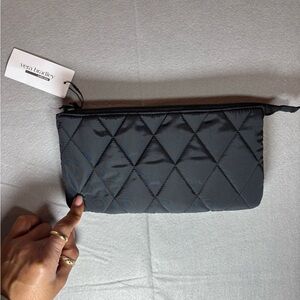 Vera Bradley Tan and Black Patterned Pouch